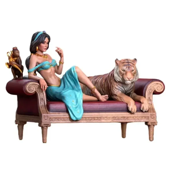 Jia Ling Bao 1:18 Jasmine Figure Miniature Model Kit - Resin & Plastic Unpainted DIY Assembly, Collectible Toy for Adults (A665) - Image 2