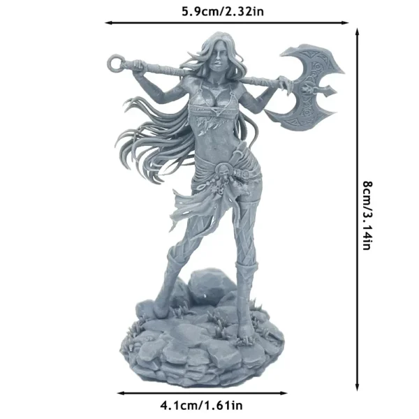 Barbarian 1:24 Miniature Resin Plastic Model Kit Unpainted Resin Model Kit A134 - Image 2