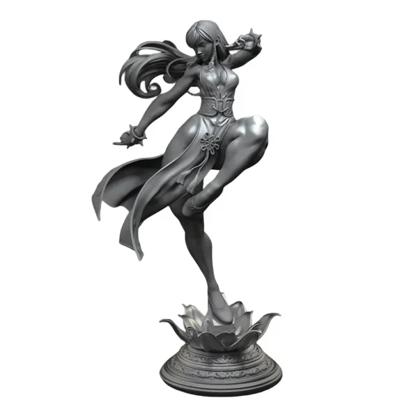 Jia ling bao Chun Li Resin Figure Miniature 1:12 Resin Model Kit Unpainted Plastic Model Kit A436 - Image 2