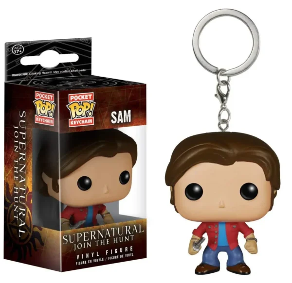 FUNKO Pop New Keychain Supernatural Keychain Castiel With Wing Sam Toy Vinyl Figure Collection Pocket Pop Key Chain Toys POP - Image 5