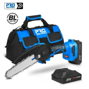 21V Brushless 6 inch ChainSaw Electric Portable Pruning Chain Saw Woodworking Wood Cutter Power Tools by PROSTORMER
