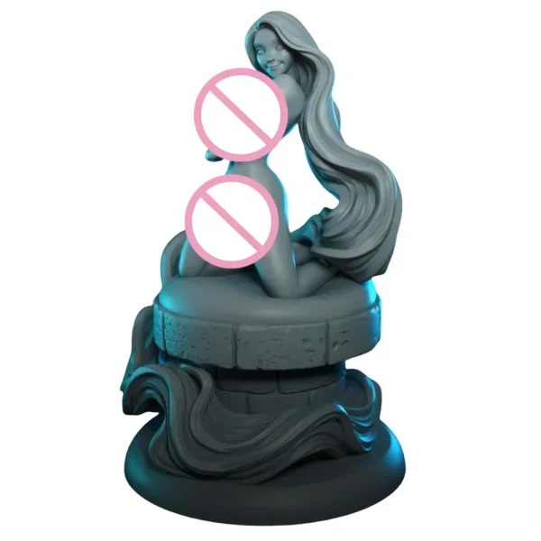 A Princess With Long Hair Figure 1:24 Miniature Figure Resin Model Kit Unpainted Plastic Model Kit A514 - Image 2