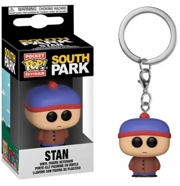 5 New Funko POP Pocket Keychain South Park Kyle Stan Zombie Kenny Cartman Movable Doll Model Toy Children's Birthday Gift - Image 5