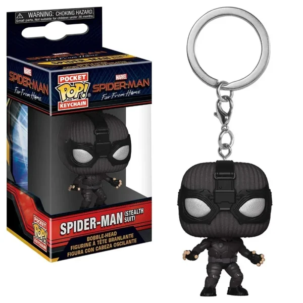Full Funko pop Pocket Keychain SPIDER MAN Marvels Spider-gwen Zomie Hunter Spidey toys Figure Model Toys Children Birthday Gift - Image 5