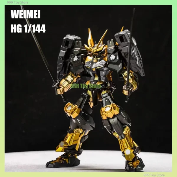 WEIMEI HG 1/144 Sengoku Astray Black-Gold Color Model Kit Assembly Action Figures Robot Figurine Plastic Model Kids Toys Gifts