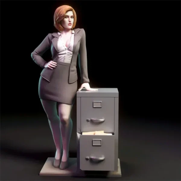 Dana Scully Resin 75mm Figure Model Kit 1/24 Scale Miniature Model Kit Unpainted Kits Plastic Model - Image 4