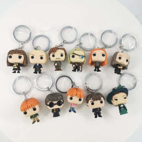 Funko POP Keychain Toy Harried Hermione Potters Series Ginny Ron Hedwig Snape Fawkes Dementor Luna Pocket Pop Key Ring Chain Toy - Image 2