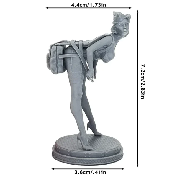 1/18 Sexy Female Soldier 1:24 Miniature Resin Plastic Model Kit Unpainted Resin Model Kit A163 - Image 2