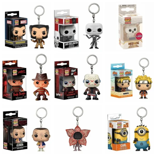 FUNKO POP Frozen Keychain Toy Story Wall-E Minions Dragon Ball Naruto One Piece Action Figure Toy L02 Kids Gifts - Image 5