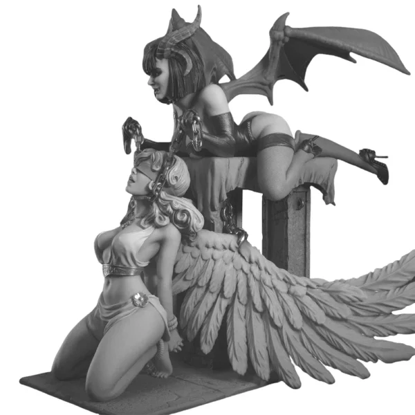 Angels and demons Figure 1:16 Miniature Figure Resin Model Kit 1:24 Unpainted Plastic Model Kit A1040 - Image 2