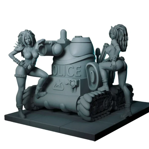 Anna and Uni Figure 1:24 Miniature Resin Model Kit Unpainted Plastic Model Kit A450 - Image 3