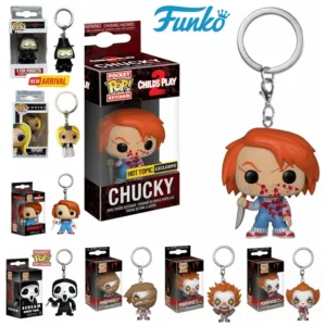 FUNKO TIFFANY CHILD'S PLAY Chucky V for Vendetta Pennywise Scream GhostFace Pocket Pop Keychain Collection Model Kids Toys