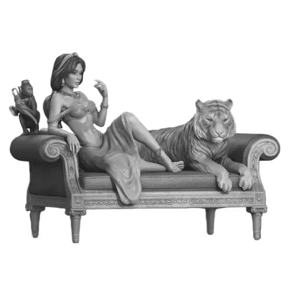Jia Ling Bao 1:18 Jasmine Figure Miniature Model Kit - Resin & Plastic Unpainted DIY Assembly, Collectible Toy for Adults (A665) - Image 3