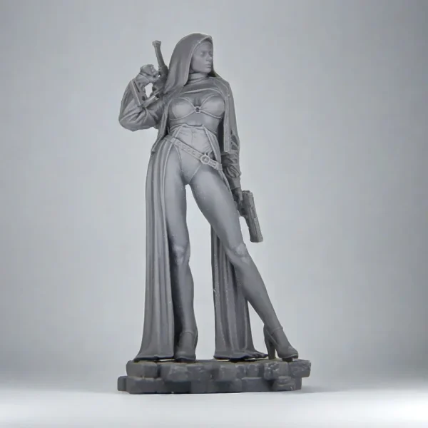 Woman With A Machine Gun Miniature Figure 1:24 Resin Model Kit Unpainted Plastic Model Kit Anime Figure A563 - Image 5