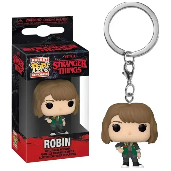 FUNKO Dustin Barb ELEVEN with Eggos Demogorgon Keychain Toys Figure Collectible Model Vinyl Dolls Keyring Toy - Image 6