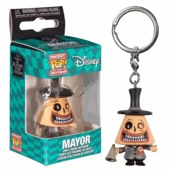 FUNKO POP Keychain Disney The Nightmare Before Christmas Jack Oogie Boogie Teddy Mayor Sally Zero Pumpkin King Vinyl Figure Toy - Image 6