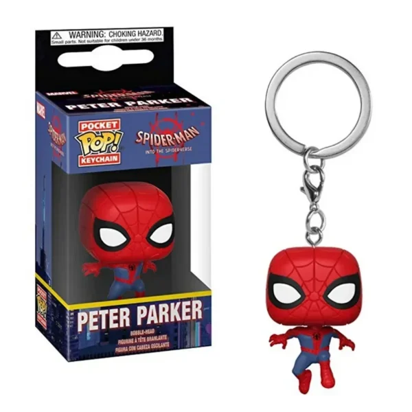 Full Funko pop Pocket Keychain SPIDER MAN Marvels Spider-gwen Zomie Hunter Spidey toys Figure Model Toys Children Birthday Gift - Image 2