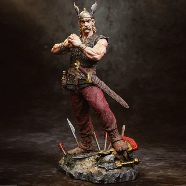 Mustached Warrior 1:18 Scale Unpainted Resin Model Kit - DIY Gaulish Warrior Collectible Figure for Painting & Display (A830)