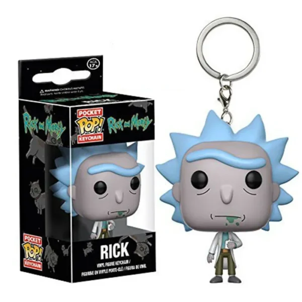 FUNKO POP Pickle Rick and Morty Snow Ball HOLOGRAM Space Suit Rick CLONE Keychain Kid Toys Mr. Meeseeks Snowball Gift - Image 5