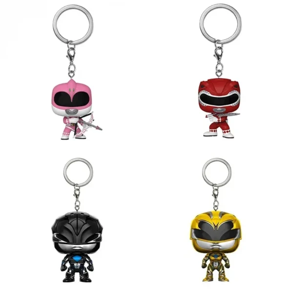 Funko Pop POWER RANGERS Pocket Pop Keychain New Arrival Pink Rangers Red Blue Yellow Ranger Vinyl Figure Collection Model Toys - Image 3