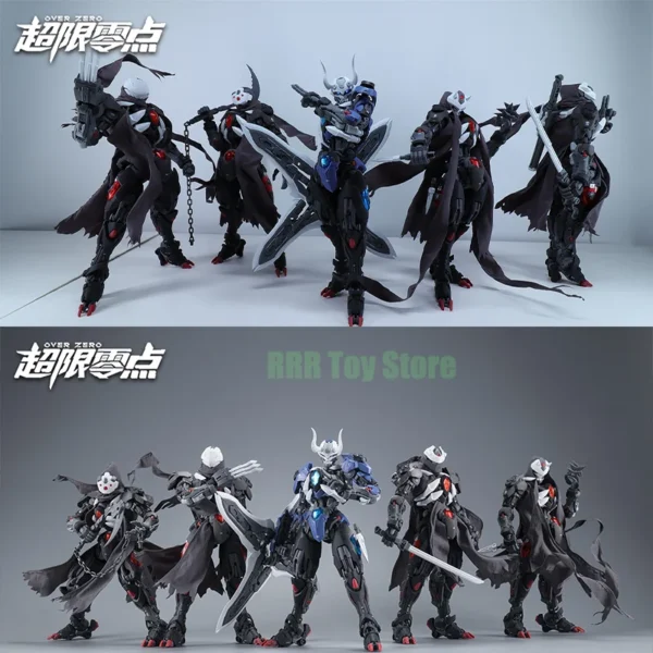 HEMOXIAN MG 1/100 Scale Lone Shadow Assembly Model Kit 19CM With 4 Head Mask OVER ZERO Action FIgure Robot Plastic Model Toy - Image 4