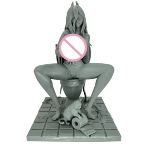 Toilet Sitting Position Girl Figure 1/18 Resin Model Kit Unpainted Plastic Model Kit A279