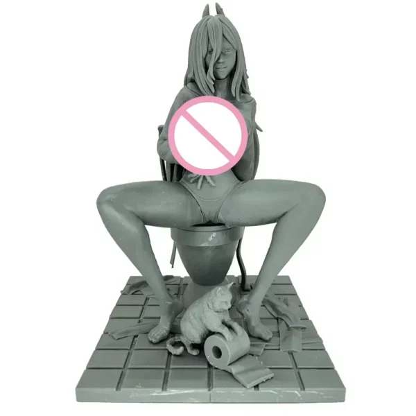 Toilet Sitting Position Girl Figure 1/18 Resin Model Kit Unpainted Plastic Model Kit A279