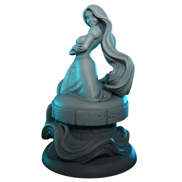 A Princess With Long Hair Figure 1:24 Miniature Figure Resin Model Kit Unpainted Plastic Model Kit A514 - Image 5