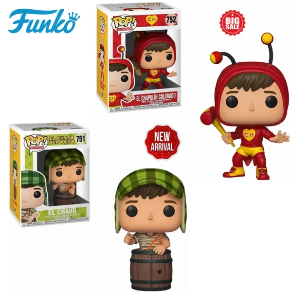 Funko POP New CH EL Chapuln Colorado 752# EL Shavo 751# Vinyl Figure Dolls Collection Limited Edition Model Toys Birthday Gift