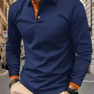 Spring and Autumn long sleeve new slim sports POLO polo shirt golf men high quality fashion casual sports jacket
