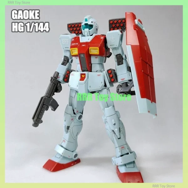 Instock Gaoke HG 1/144 RGM-79 GM Shoulder Cannon Missile Pod Assembly Model Kit Action Figures Robot Plastic Model Kid Toy Gifts