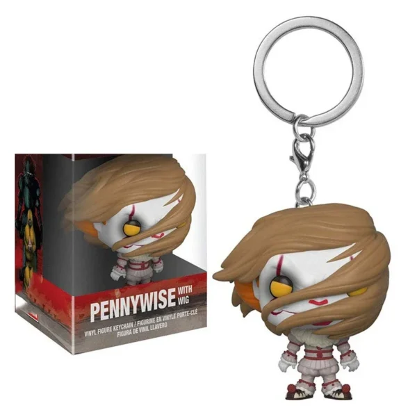 FUNKO Pennywise Scream Face Chucky Pocket Keychain Action Figures Collection Model Toys For Children Christmas Gift - Image 2