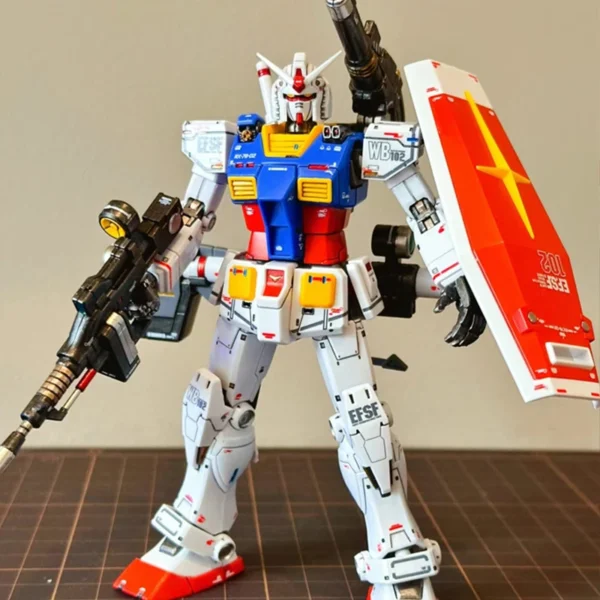 012 Model Hg 1/144 Rx-78-2 Base Color Model Kit Base Limited Assembly Action Figures Robot Figurine Plastic Model Toys Gifts - Image 3