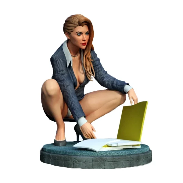 Secretary Resin Figure Miniature 1:24 Resin Model Kit Unpainted Plastic Model Kit A417 - Image 3