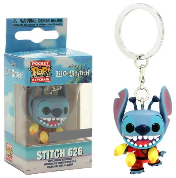FUNKO POP Disney HULA STITCH ELVIS SLEEPING STITCH IN BATHTUB Summer STITCH Keychain Toy TIKI STITCH LILO SCRUMP Keyring Toys - Image 5