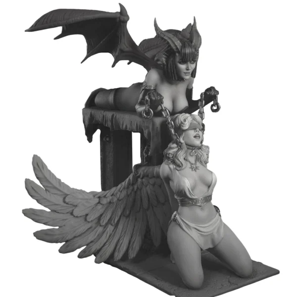 Angels and demons Figure 1:16 Miniature Figure Resin Model Kit 1:24 Unpainted Plastic Model Kit A1040 - Image 5