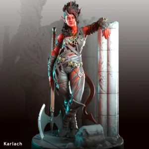Karlach Miniature Figurine 1/24 Resin Model Kit Unpainted Plastic Model Kit A202