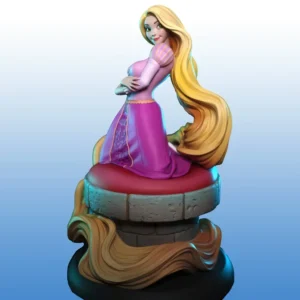 A Princess With Long Hair Figure 1:24 Miniature Figure Resin Model Kit Unpainted Plastic Model Kit A514