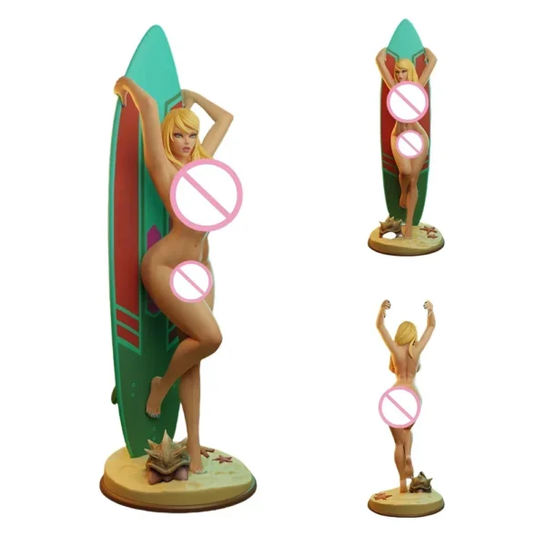 Samus Surf Girl Miniature Figure 1:18 Resin Model Kit Unpainted Plastic Model Kit Anime Figure A463 - Image 5