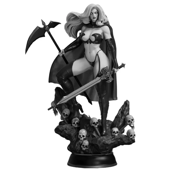 Anime Lady Death Figure 1:18 Miniature Resin Model Kit Unpainted Plastic Model Kit A760 - Image 5