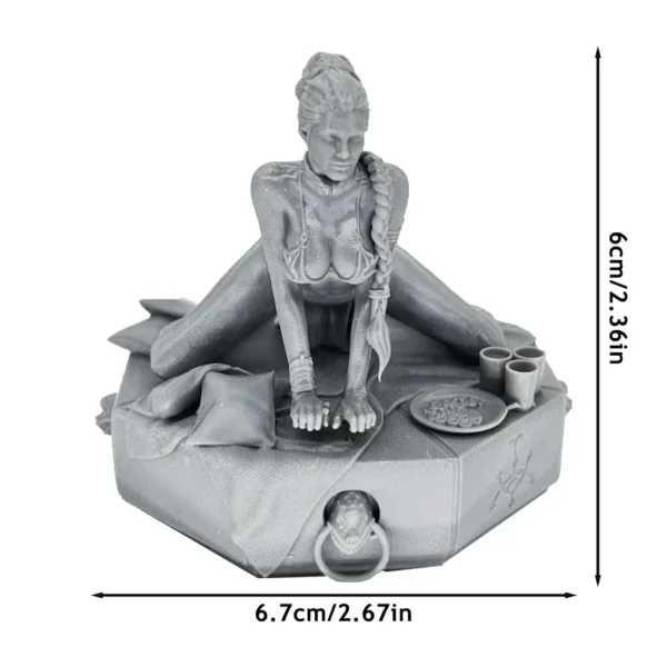 Leia Slave 75mm Resin Model Kit 1/24 Scale Unpainted DIY Hobby Kit Collectible Figure Anime Statue A132 - Image 2
