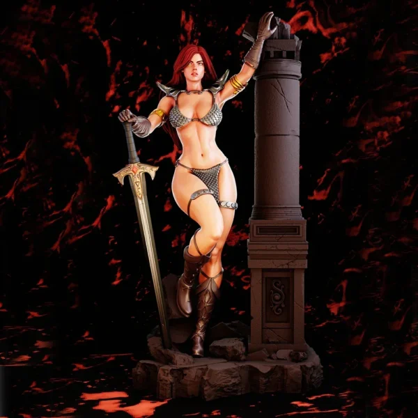 Red Sonja 1:24 Miniature Resin Plastic Model Kit Unpainted Resin Model Kit A1934 - Image 6