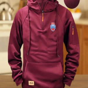 Autumn and winter new street men's hoodie zip-up multi-pocket pullover sports casual fashion warm jacket