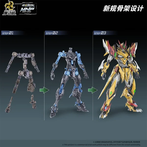 Motor Nuclear MG 1/100 Assembly Model Kit MNP-XH01 BAIQI Collection Action Figures Alloy Skeleton Robot Plastic Model Toy Gifts - Image 5