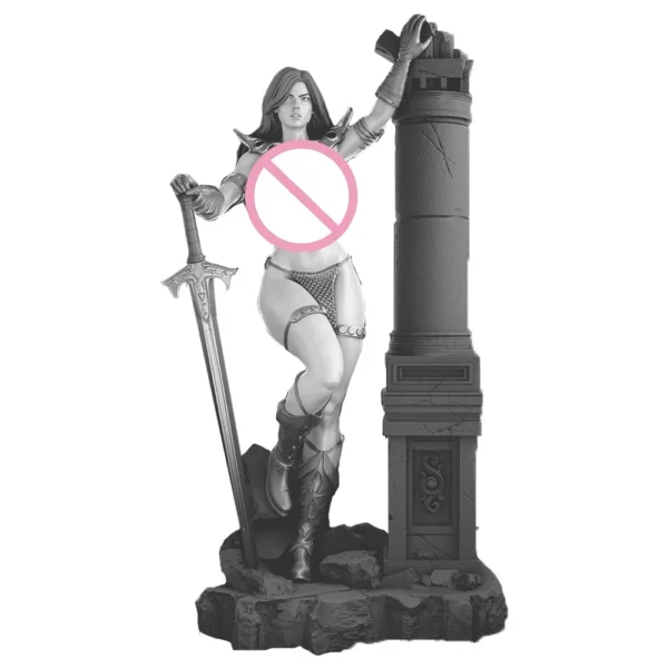 Red Sonja 1:24 Miniature Resin Plastic Model Kit Unpainted Resin Model Kit A1934 - Image 4