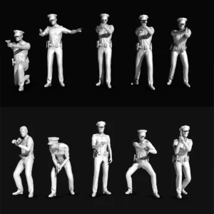54mm Figures Resin 1/35 Accessories Policeman Modelling Unpainted Kits Hobby Modelismo Diy Toys A358
