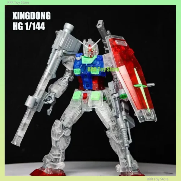 Xingdong HG 1/144 Assembly Model Kit RX-78 Clear Color Collection Action Figures Robot Figurine Plastic Model Hobby Toys Gifts