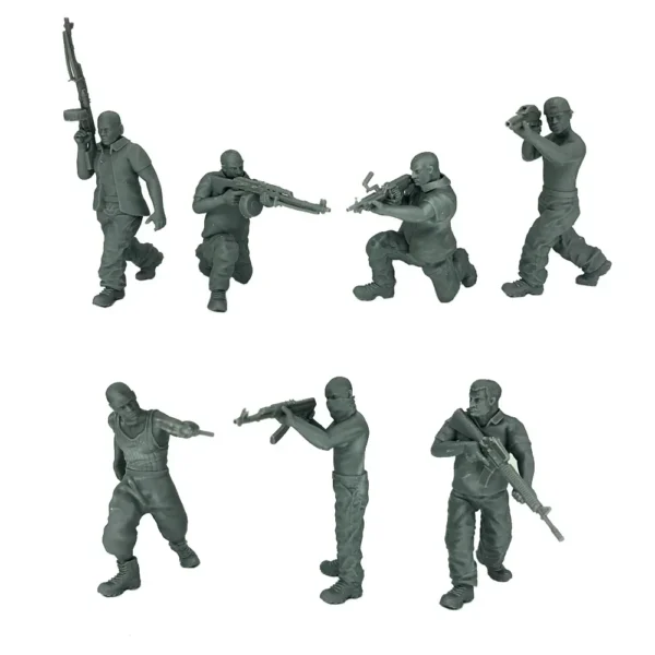Biker Gang 1/35 Resin Figure Unpainted Model Kit 54mm Figures Miniature A300 - Image 2