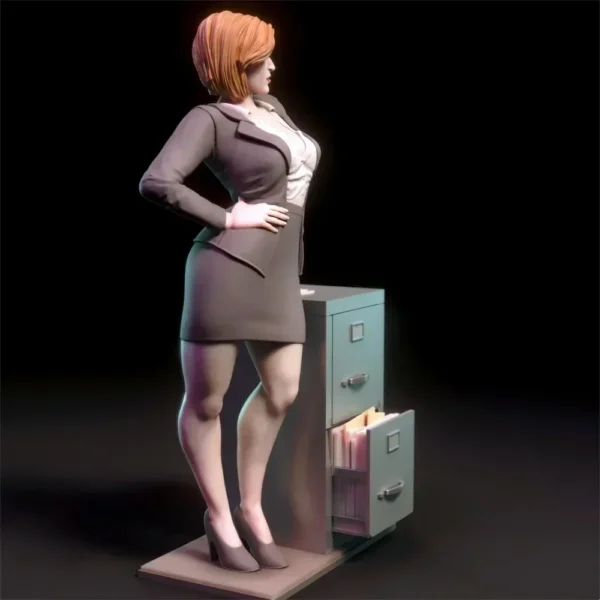 Dana Scully Resin 75mm Figure Model Kit 1/24 Scale Miniature Model Kit Unpainted Kits Plastic Model - Image 5