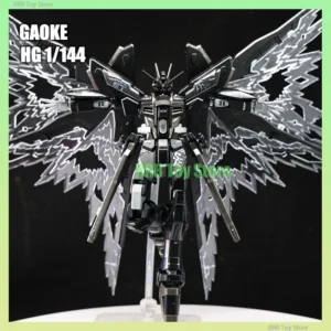 Gaoke HG 1/144 Strike Freedom Midnight Color Assembly Model Kit Wing Of Light Ver Action Figures Customized Plastic Model Toy